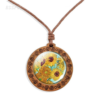 Van Gogh Art Wooden Necklace