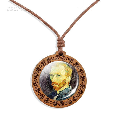 Van Gogh Art Wooden Necklace