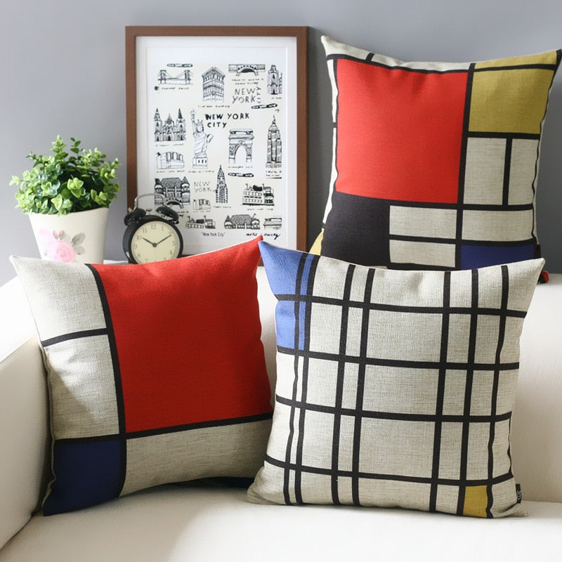 Piet Mondrian Pillow Covers