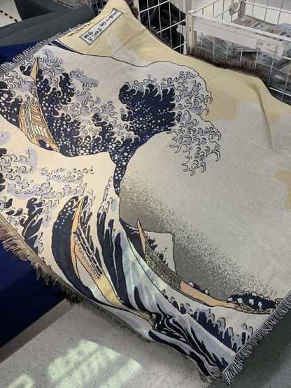 Hokusai wave Blanket