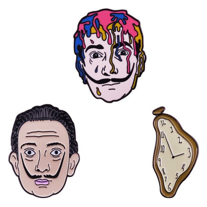 Salvador Dali Enamel Pins