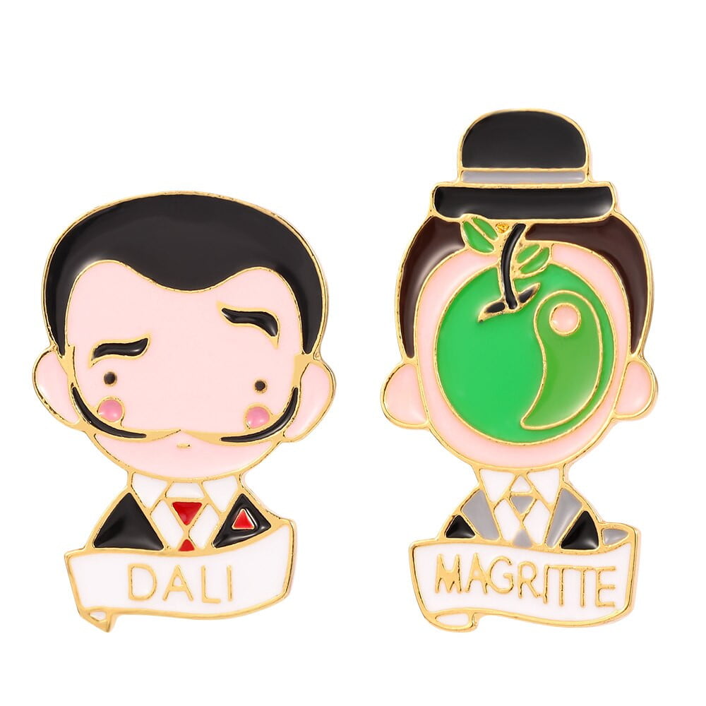 Salvador Dali & Magritte enamel pins