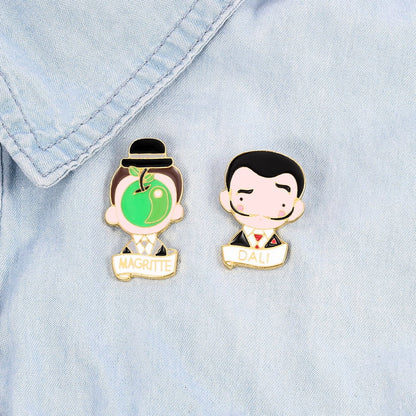 Salvador Dali & Magritte enamel pins