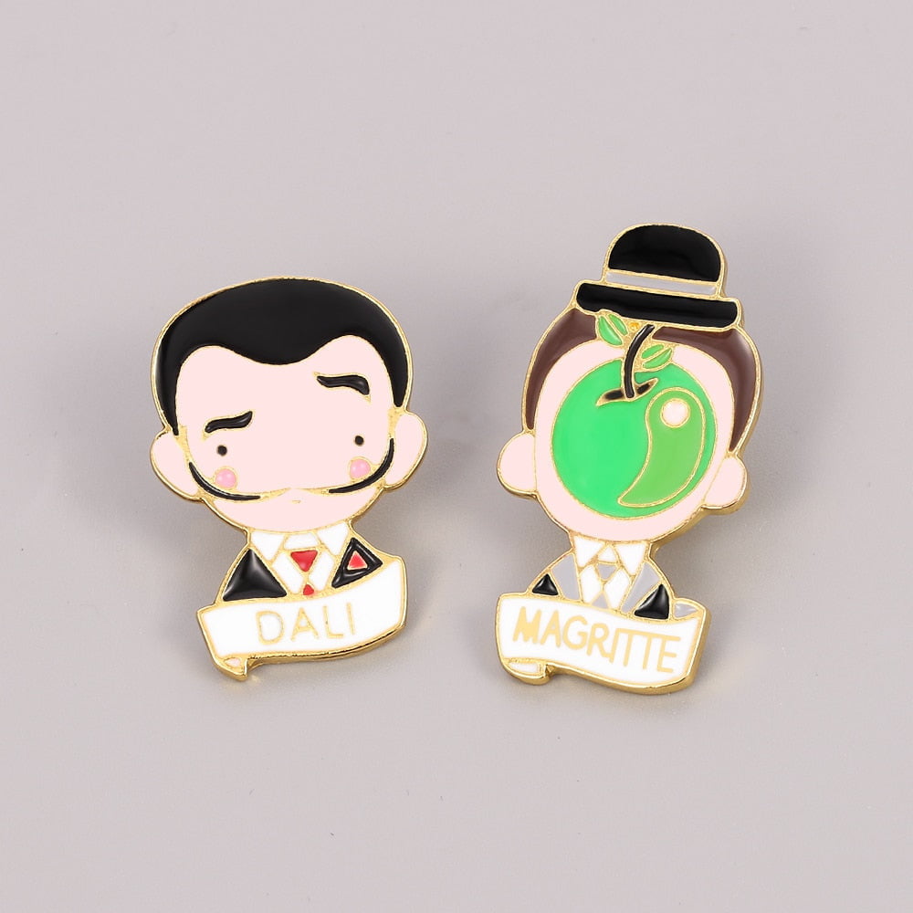 Salvador Dali & Magritte enamel pins