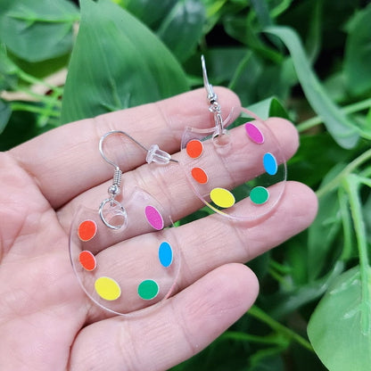 Palette transparent earrings