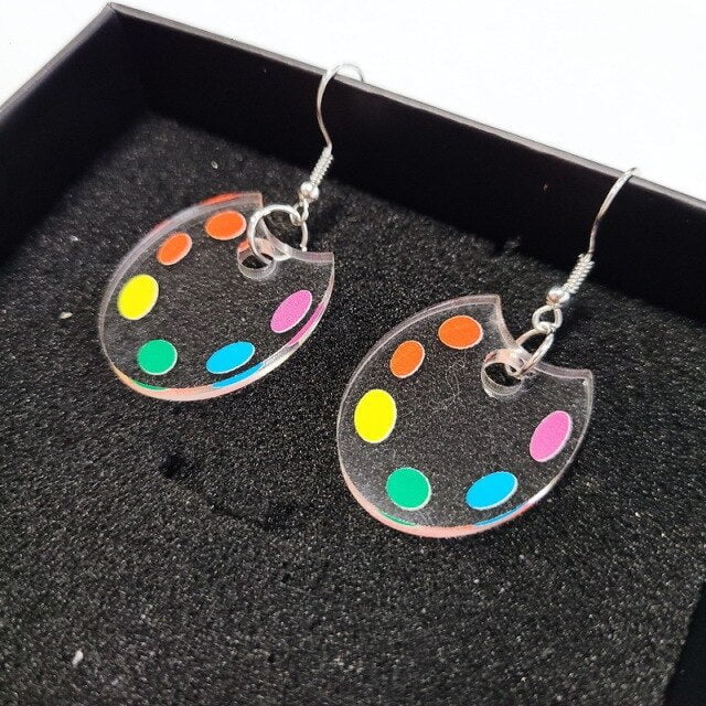 Palette transparent earrings