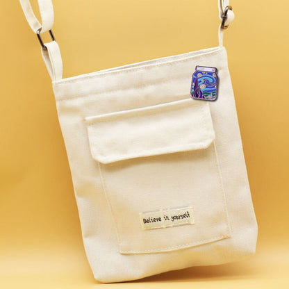 The Starry Night jar enamel pin