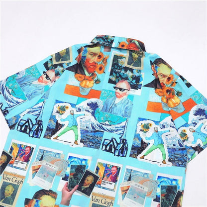 Van Gogh collage Hawaiian Shirt