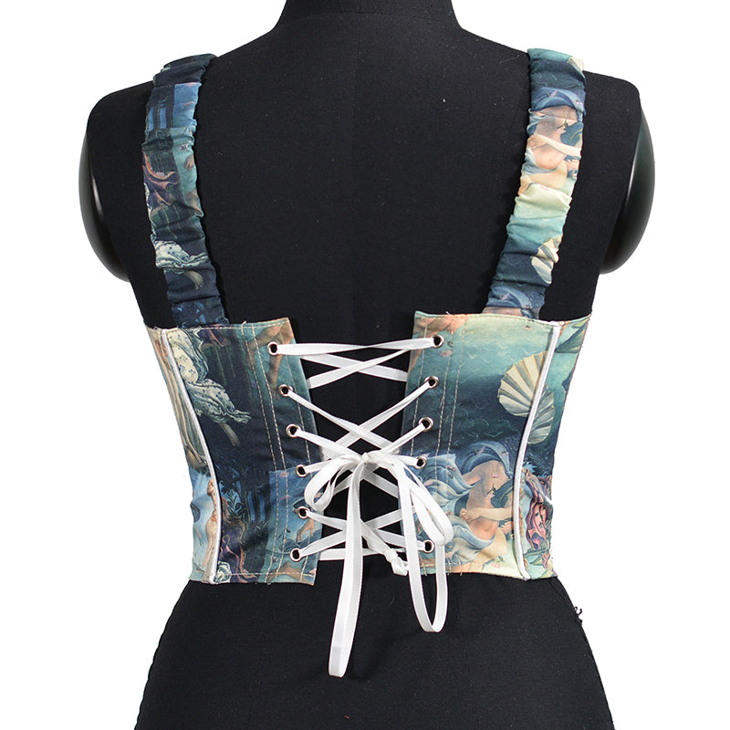 The birth of venus Corset Cami Crop Top