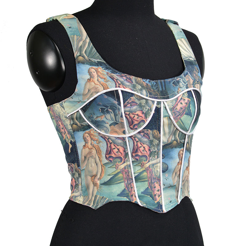 The birth of venus Corset Cami Crop Top