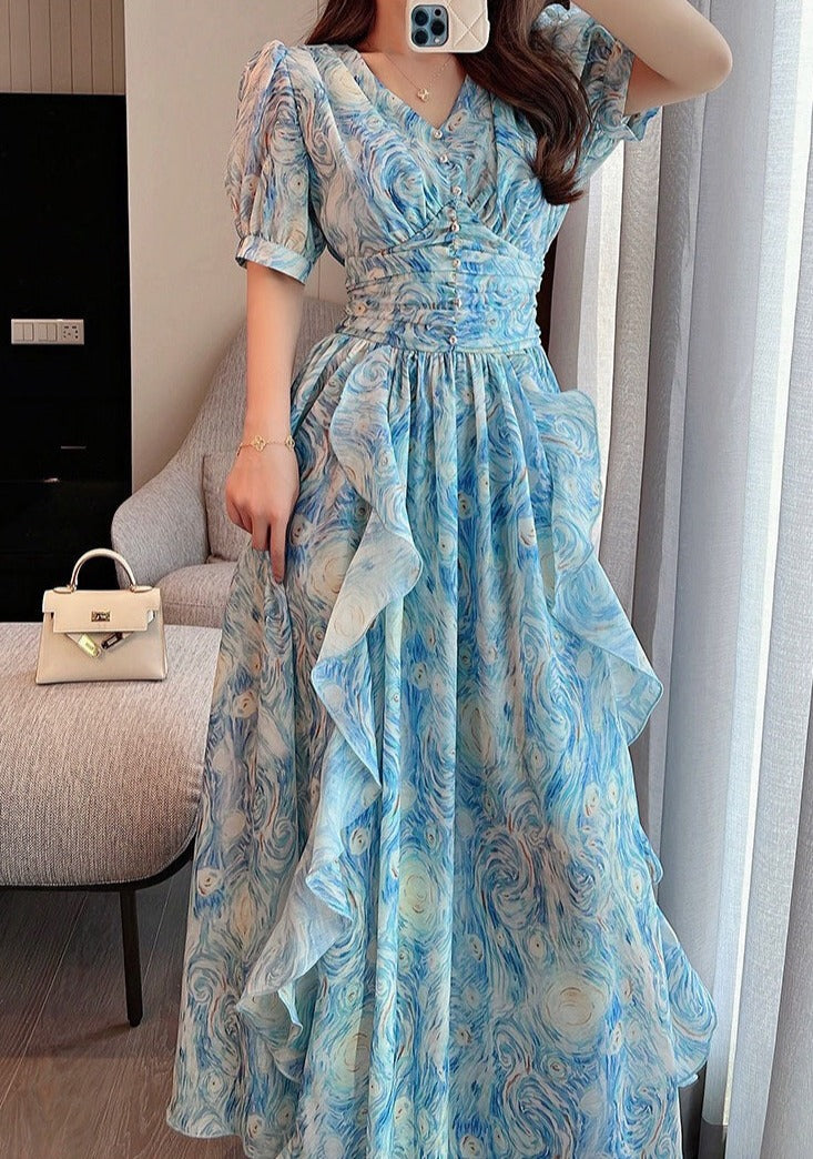 Starry Night Sleeveless Dreamy Long Dress