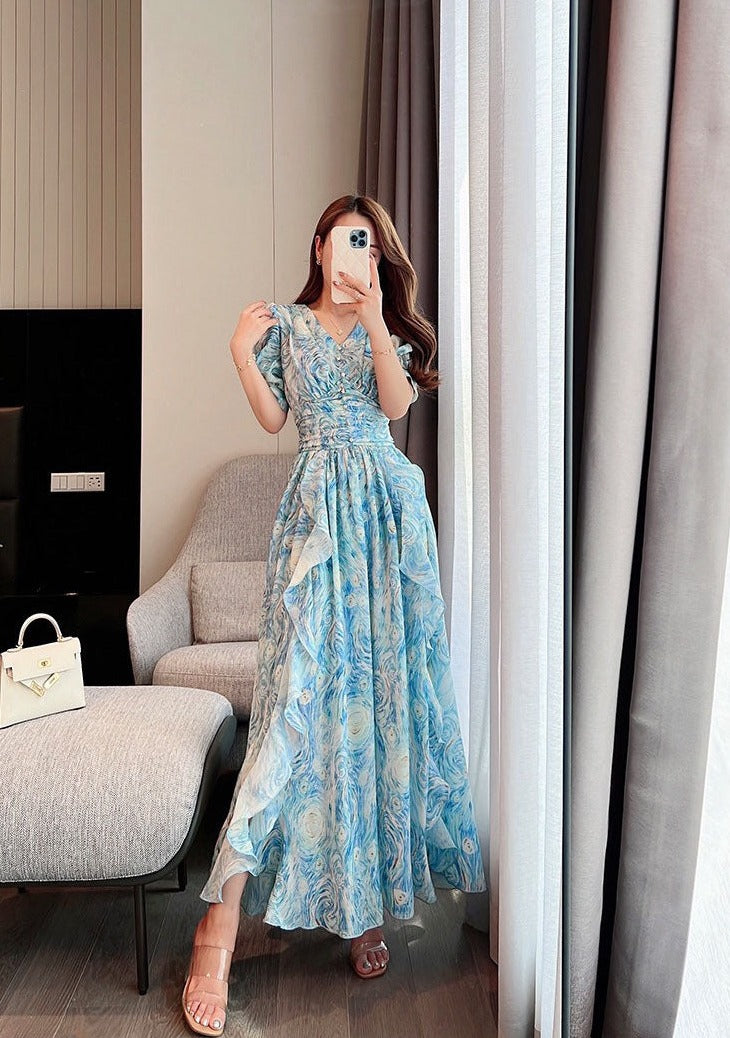 Starry Night Sleeveless Dreamy Long Dress