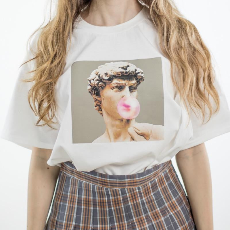 David Michelangelo statue Bubble gum T-shirt