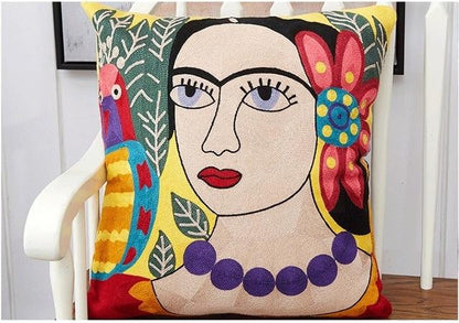 Frida Kahlo Embroidery pillow Cases