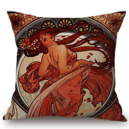 Alphonse Mucha Illustrations pillow cases