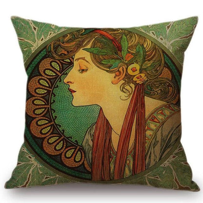 Alphonse Mucha Illustrations pillow cases