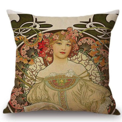 Alphonse Mucha Illustrations pillow cases