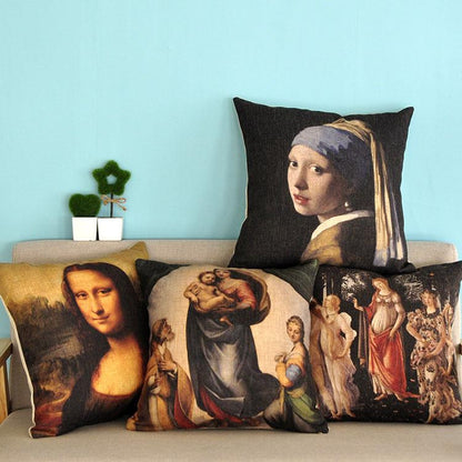 Classical Famous Paintings Pillow Cases