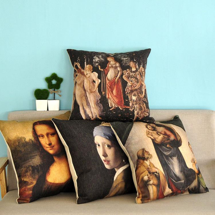 Classical Famous Paintings Pillow Cases