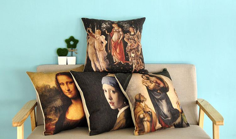 Classical Famous Paintings Pillow Cases