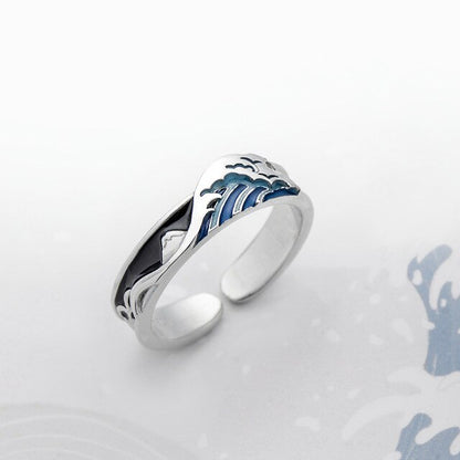 The great wave off kanagawa couple rings