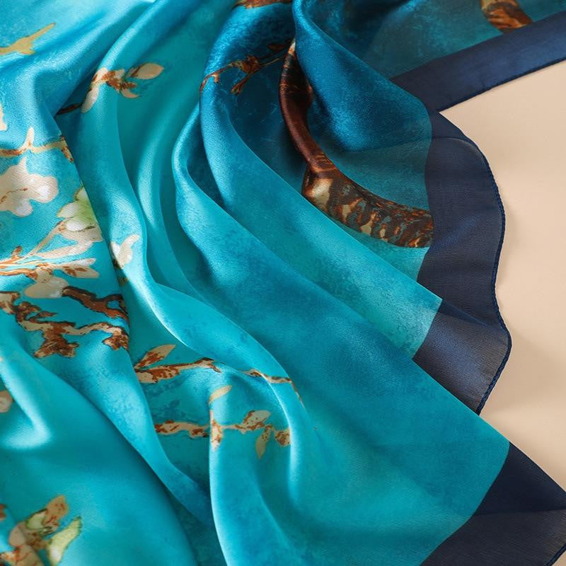 Almond blossom silk Scarf