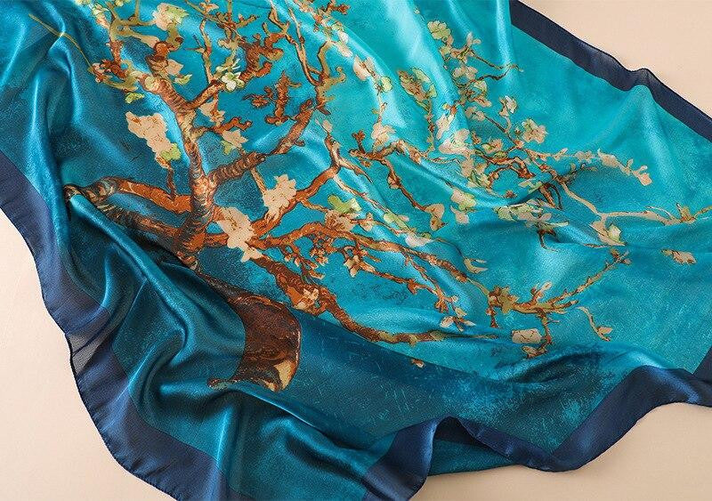 Almond blossom silk Scarf