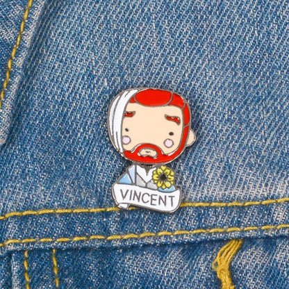 Vincent Van Gogh Enamel Pin portrait Badge