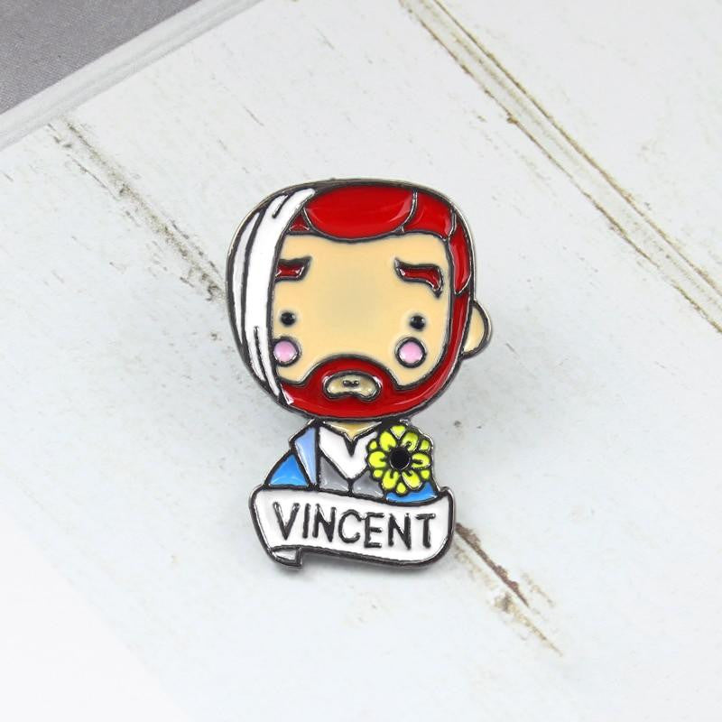 Vincent Van Gogh Enamel Pin portrait Badge