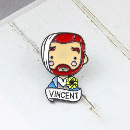 Vincent Van Gogh Enamel Pin portrait Badge