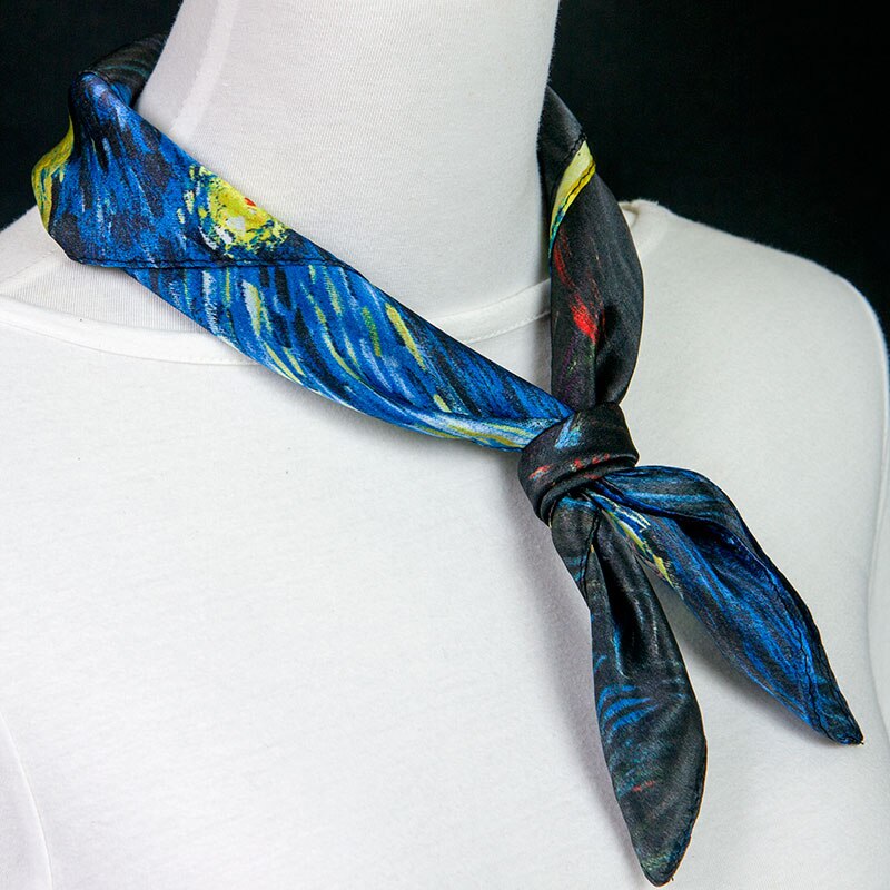 The starry night silk scarf