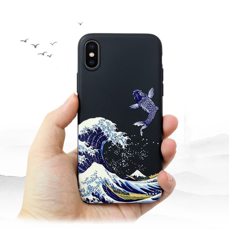 The great wave of Kanagawa inspired iPhone Case