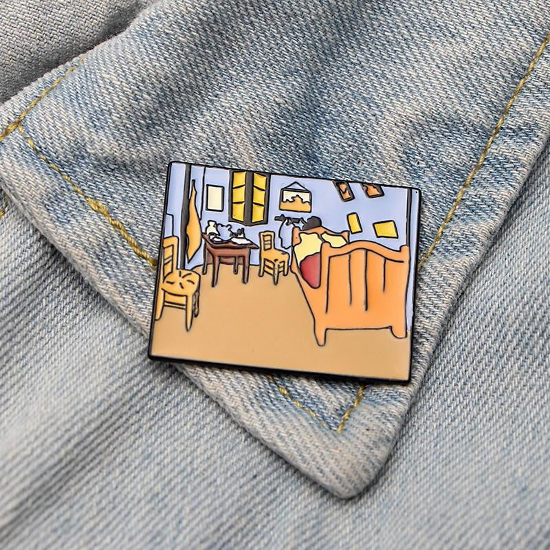 Van Gogh room Enamel Pins