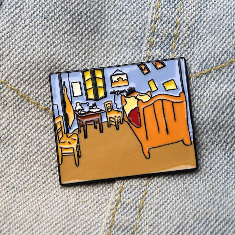 Van Gogh room Enamel Pins