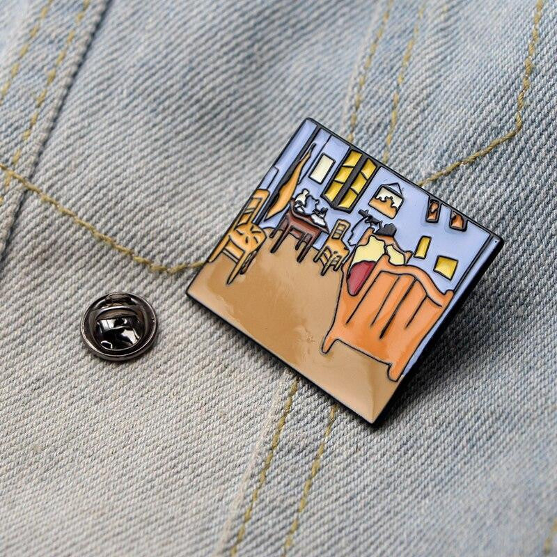 Van Gogh room Enamel Pins