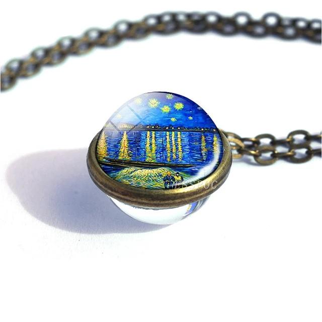 Van gogh Glass necklace