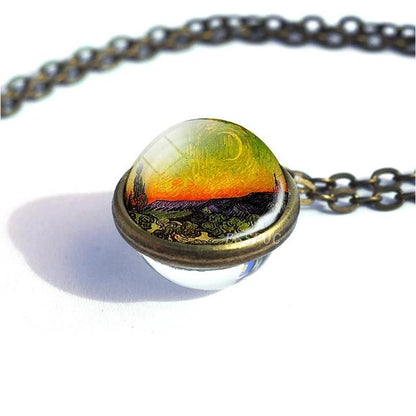 Van gogh Glass necklace